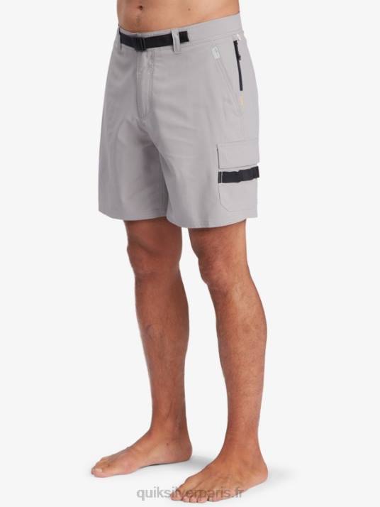 Hommes Quiksilver short waterman azimut amphibie 18 D6PT789 clocher gris