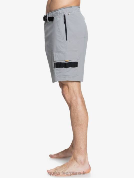 Hommes Quiksilver short waterman azimut amphibie 18 D6PT789 clocher gris