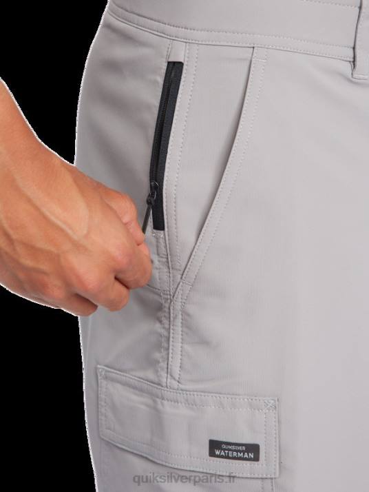 Hommes Quiksilver short waterman azimut amphibie 18 D6PT789 clocher gris