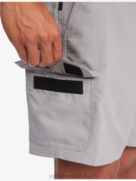 Hommes Quiksilver short waterman azimut amphibie 18 D6PT789 clocher gris