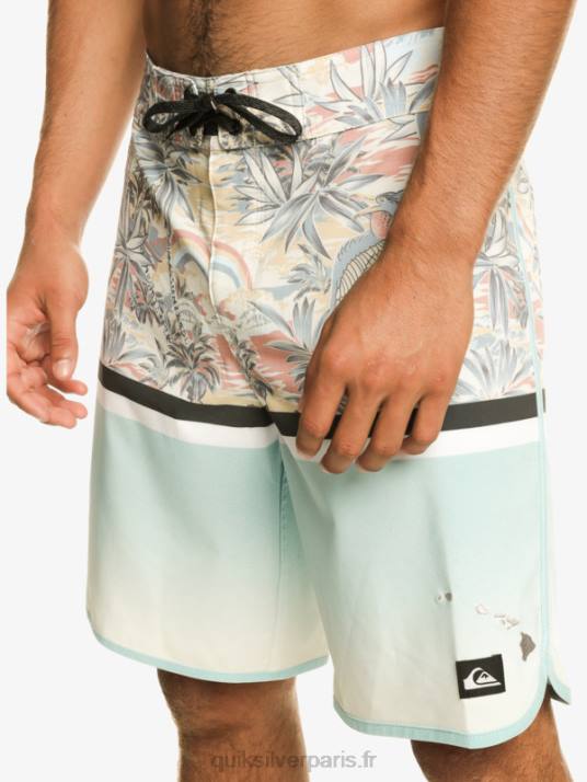 Hommes Quiksilver surfsilk division festonné 19 boardshorts D6PT1396 bleu ciel