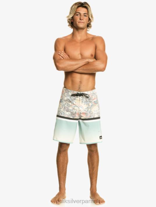 Hommes Quiksilver surfsilk division festonné 19 boardshorts D6PT1396 bleu ciel