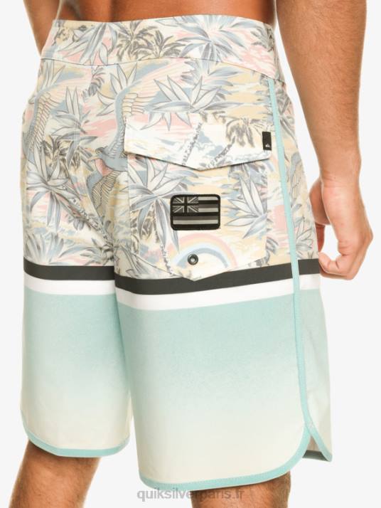 Hommes Quiksilver surfsilk division festonné 19 boardshorts D6PT1396 bleu ciel
