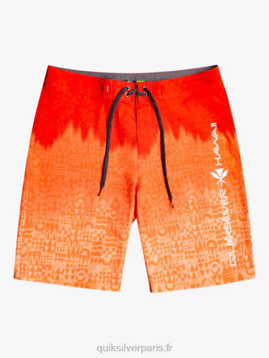 Hommes Quiksilver surfsilk hawaii homegrown délavé 20 boardshorts D6PT1610 rouge à haut risque