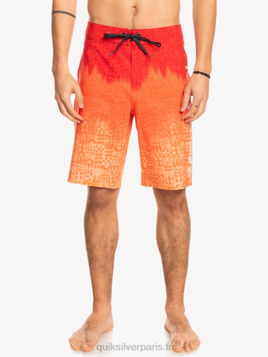 Hommes Quiksilver surfsilk hawaii homegrown délavé 20 boardshorts D6PT1610 rouge à haut risque