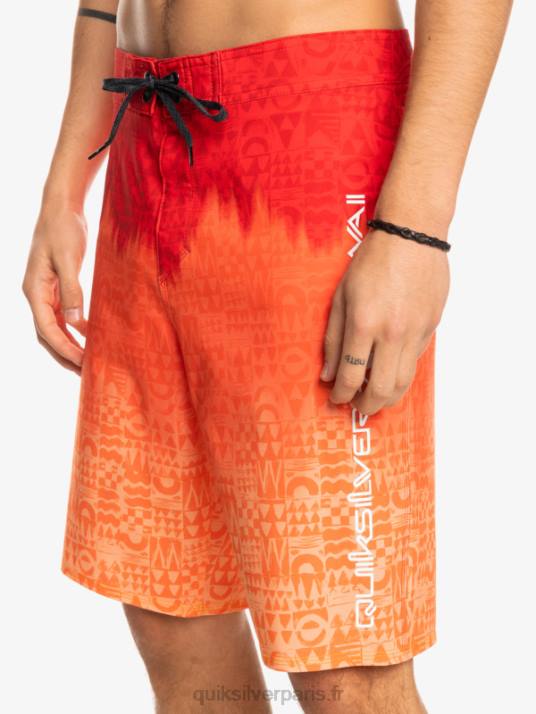 Hommes Quiksilver surfsilk hawaii homegrown délavé 20 boardshorts D6PT1610 rouge à haut risque