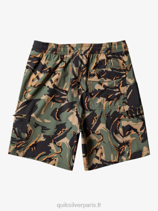Hommes Quiksilver taxer cargo 18 short de bain amphibie D6PT252 camouflage - plage