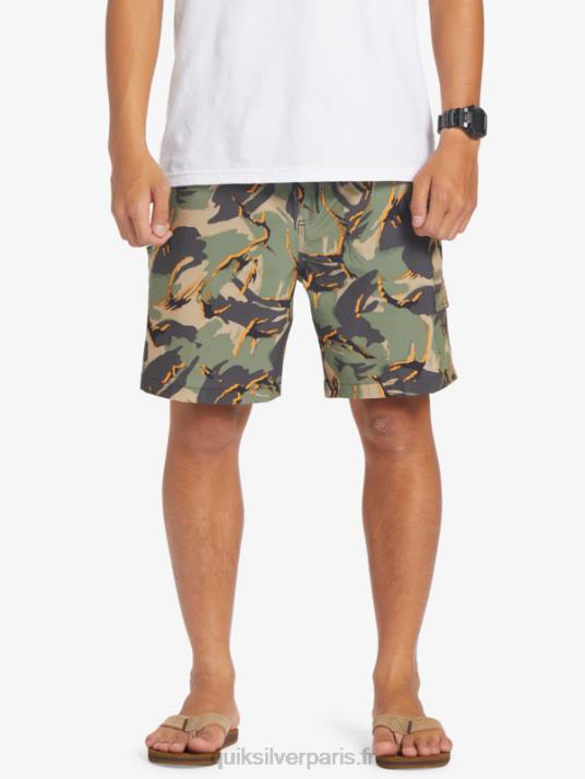 Hommes Quiksilver taxer cargo 18 short de bain amphibie D6PT252 camouflage - plage