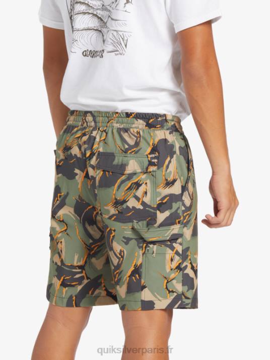 Hommes Quiksilver taxer cargo 18 short de bain amphibie D6PT252 camouflage - plage