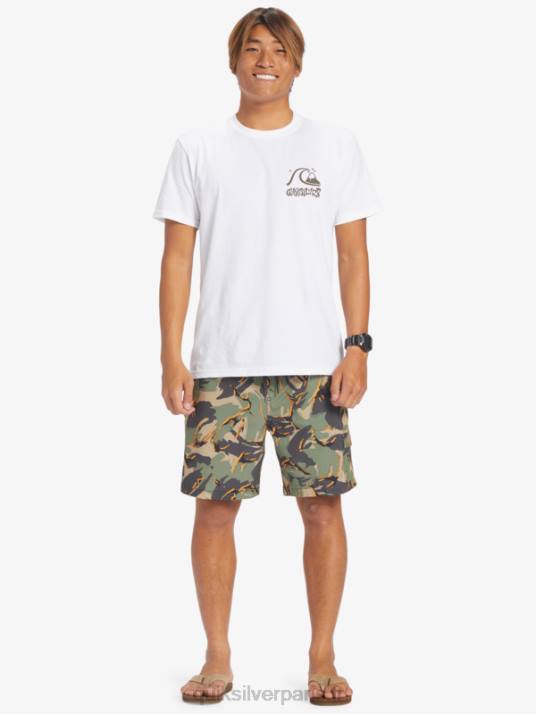 Hommes Quiksilver taxer cargo 18 short de bain amphibie D6PT252 camouflage - plage