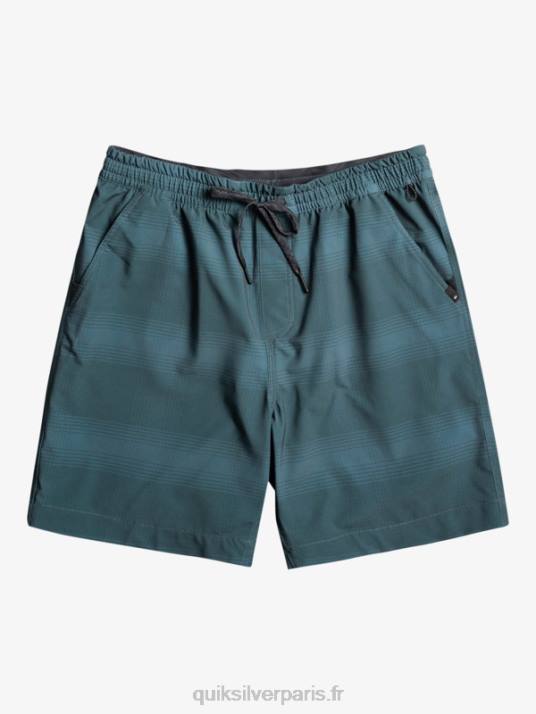 Hommes Quiksilver taxer print 18 short de bain amphibie D6PT103 mer de Béring
