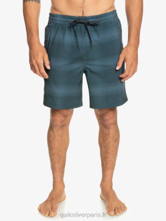 Hommes Quiksilver taxer print 18 short de bain amphibie D6PT103 mer de Béring