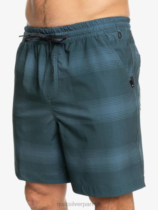 Hommes Quiksilver taxer print 18 short de bain amphibie D6PT103 mer de Béring