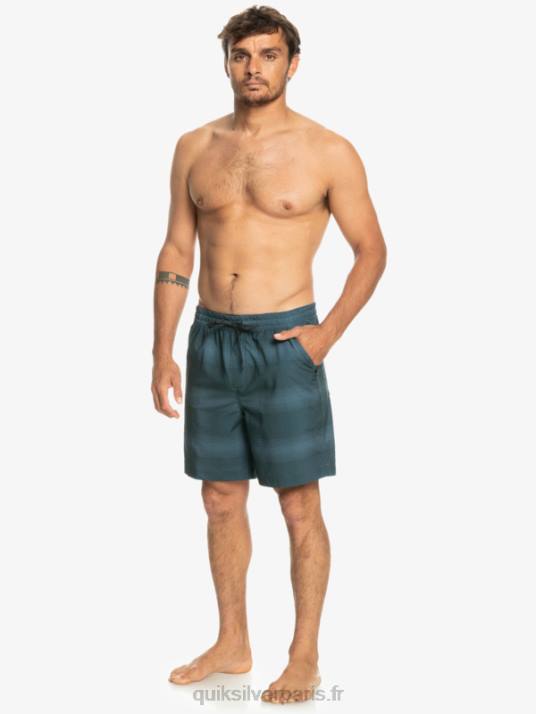 Hommes Quiksilver taxer print 18 short de bain amphibie D6PT103 mer de Béring