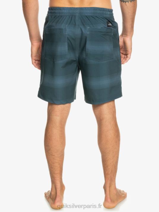 Hommes Quiksilver taxer print 18 short de bain amphibie D6PT103 mer de Béring