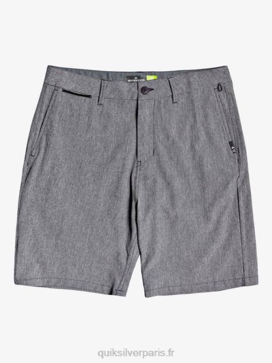 Hommes Quiksilver union heather amphibian 20 short hybride D6PT1585 noir