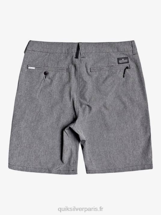 Hommes Quiksilver union heather amphibian 20 short hybride D6PT1585 noir