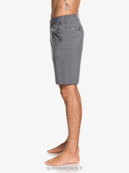 Hommes Quiksilver union heather amphibian 20 short hybride D6PT1585 noir