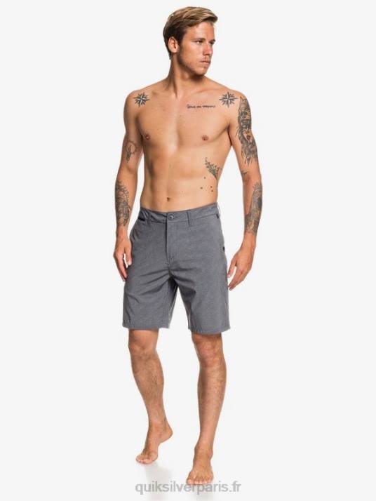 Hommes Quiksilver union heather amphibian 20 short hybride D6PT1585 noir