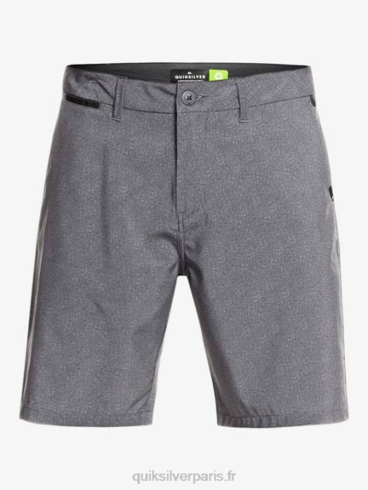 Hommes Quiksilver union heather amphibian 20 short hybride D6PT1585 noir