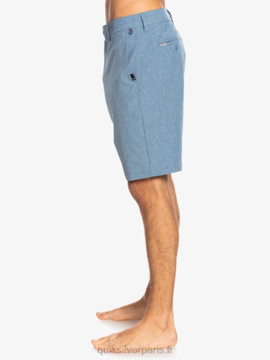 Hommes Quiksilver union heather amphibian 20 short hybride D6PT1586 capitaines bleu
