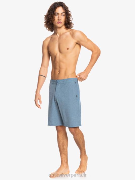 Hommes Quiksilver union heather amphibian 20 short hybride D6PT1586 capitaines bleu