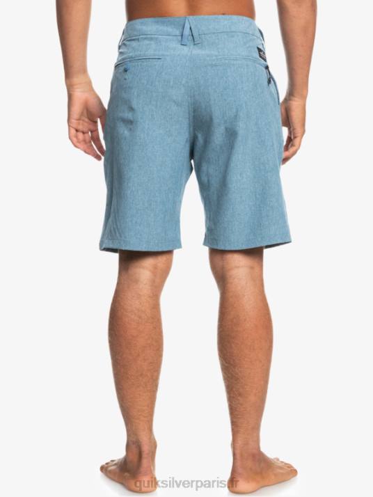 Hommes Quiksilver union heather amphibian 20 short hybride D6PT1586 capitaines bleu
