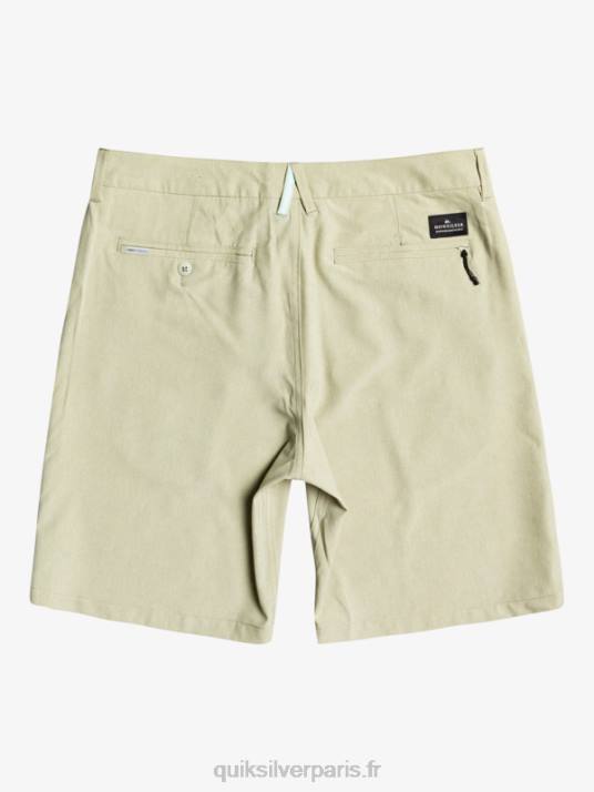 Hommes Quiksilver union heather amphibian 20 short hybride D6PT1587 sauge du désert