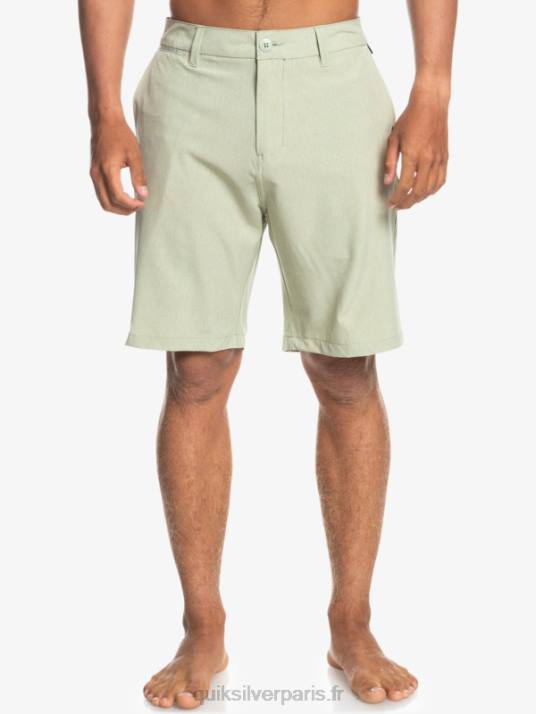 Hommes Quiksilver union heather amphibian 20 short hybride D6PT1587 sauge du désert