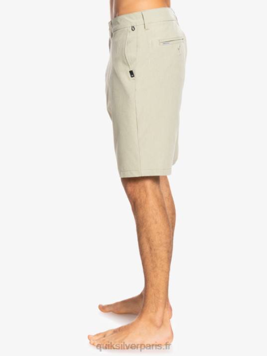 Hommes Quiksilver union heather amphibian 20 short hybride D6PT1587 sauge du désert