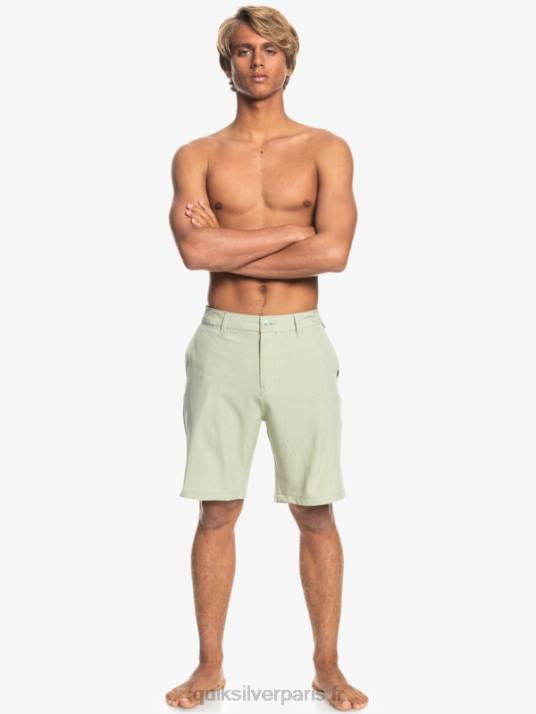 Hommes Quiksilver union heather amphibian 20 short hybride D6PT1587 sauge du désert