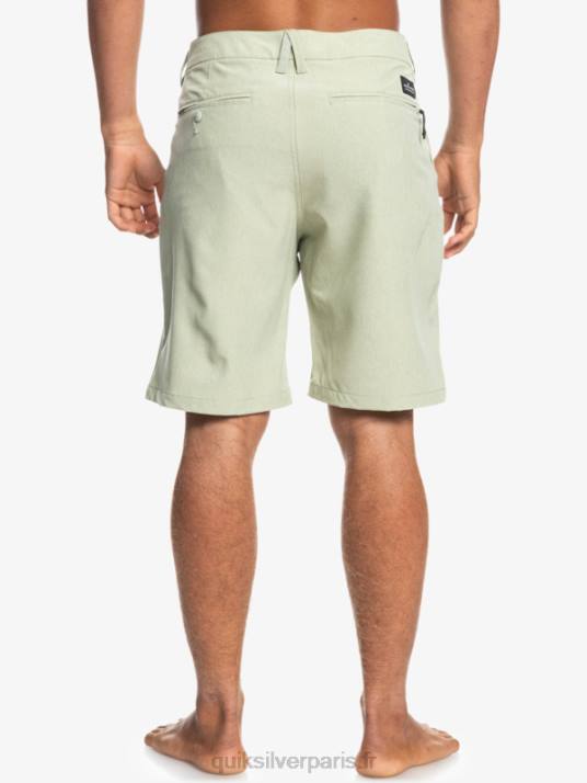 Hommes Quiksilver union heather amphibian 20 short hybride D6PT1587 sauge du désert