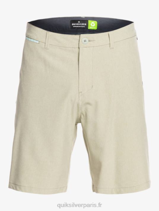 Hommes Quiksilver union heather amphibian 20 short hybride D6PT1587 sauge du désert