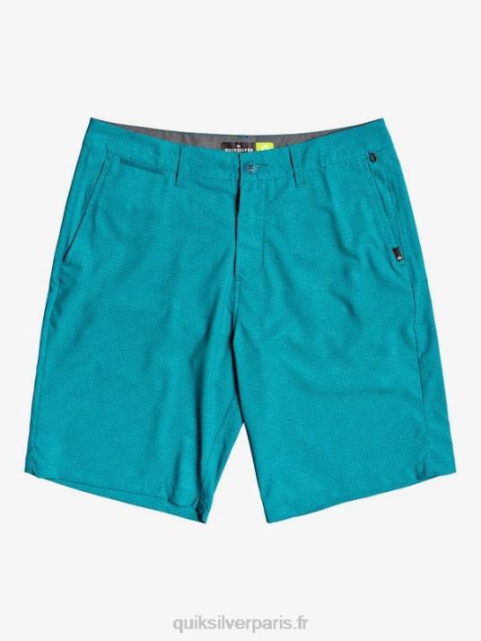 Hommes Quiksilver union heather amphibian 20 short hybride D6PT1588 corail bleu