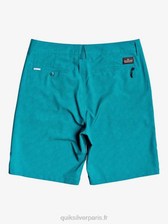 Hommes Quiksilver union heather amphibian 20 short hybride D6PT1588 corail bleu