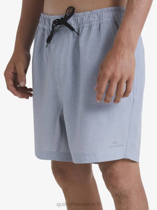 Hommes Quiksilver waterman after surf stretch 20 boardshort amphibie D6PT955 gris clair chiné