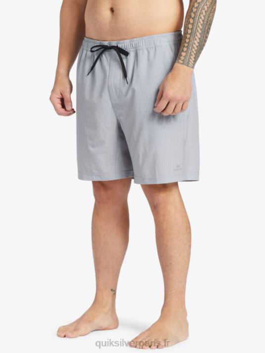 Hommes Quiksilver waterman after surf stretch 20 boardshort amphibie D6PT955 gris clair chiné