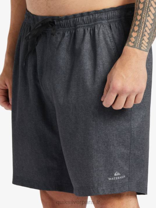 Hommes Quiksilver waterman after surf stretch 20 boardshort amphibie D6PT956 bruyère noire