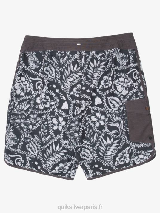 Hommes Quiksilver waterman arrival lei 20 boardshort festonné D6PT1417 lei d\'arrivée noir