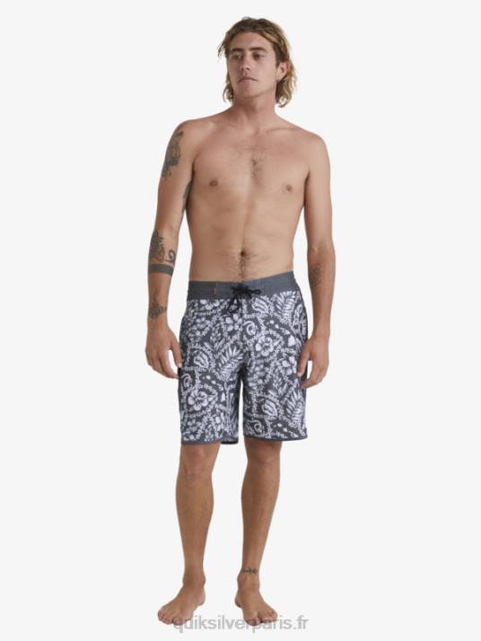 Hommes Quiksilver waterman arrival lei 20 boardshort festonné D6PT1417 lei d\'arrivée noir