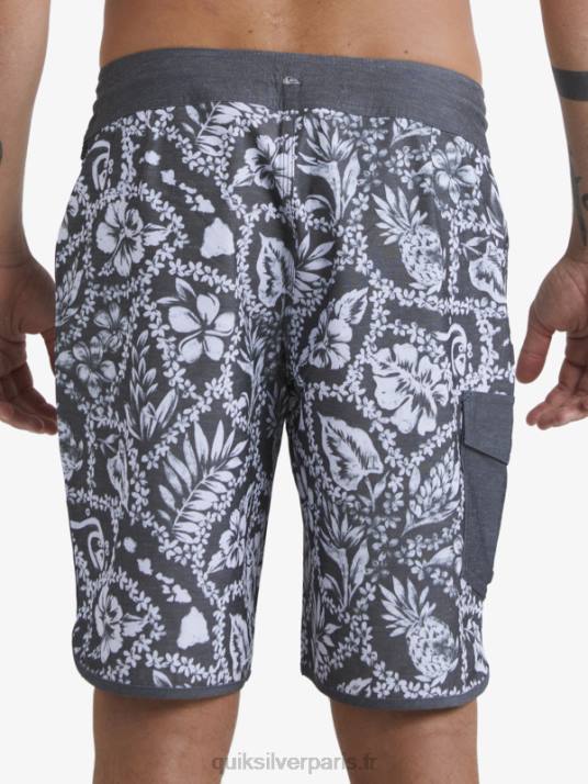 Hommes Quiksilver waterman arrival lei 20 boardshort festonné D6PT1417 lei d\'arrivée noir
