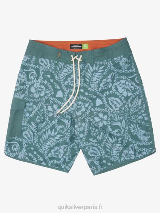 Hommes Quiksilver waterman arrival lei 20 boardshort festonné D6PT1418 lei d'arrivée de pin fumé