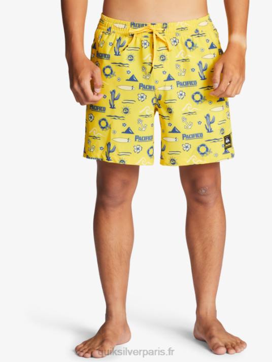 Hommes Quiksilver x Pacifico 17 volées D6PT1763 volley jaune pacifico quik