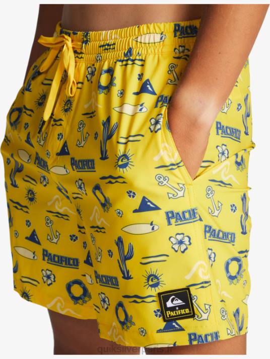 Hommes Quiksilver x Pacifico 17 volées D6PT1763 volley jaune pacifico quik