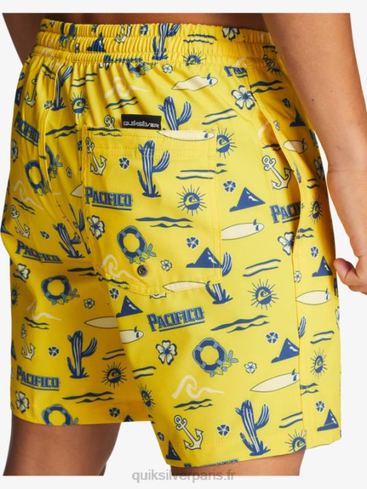 Hommes Quiksilver x Pacifico 17 volées D6PT1763 volley jaune pacifico quik