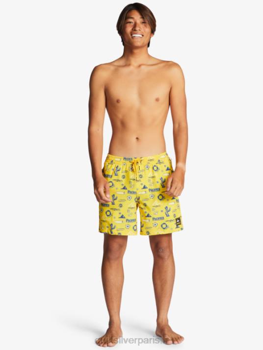 Hommes Quiksilver x Pacifico 17 volées D6PT1763 volley jaune pacifico quik