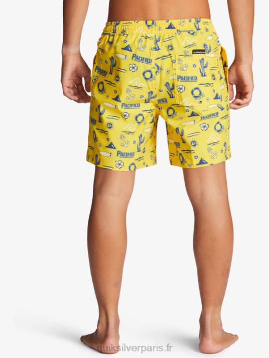 Hommes Quiksilver x Pacifico 17 volées D6PT1763 volley jaune pacifico quik