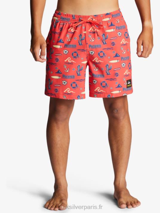 Hommes Quiksilver x Pacifico 17 volées D6PT1764 volley quiksilver pacifico rouge