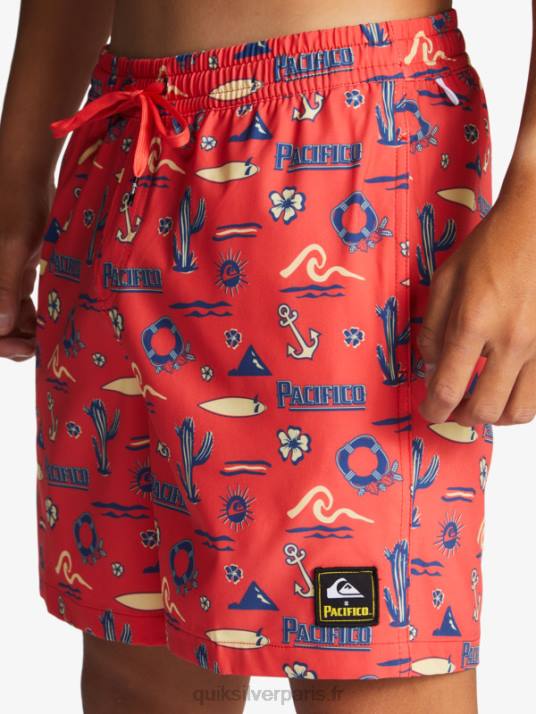 Hommes Quiksilver x Pacifico 17 volées D6PT1764 volley quiksilver pacifico rouge