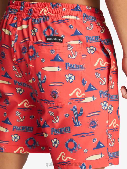 Hommes Quiksilver x Pacifico 17 volées D6PT1764 volley quiksilver pacifico rouge